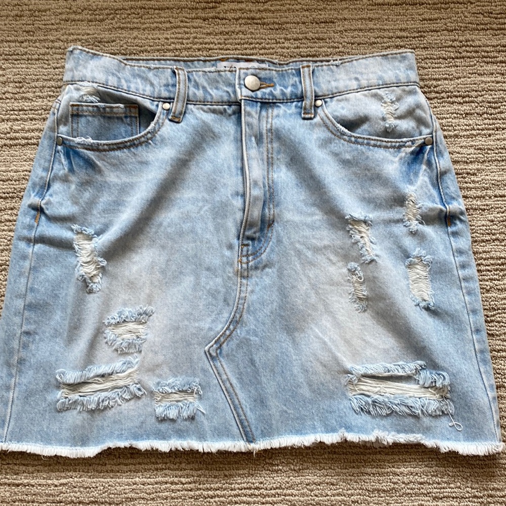 Size 6 Blue Mini Jean Skirt